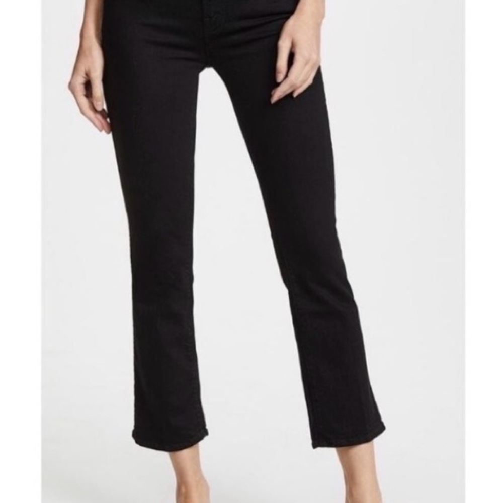 Mother Insider Crop Jeans in Not Guilty black wash. Size 27